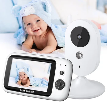 

Baby Monitor Wireless Wifi Webcam 3.5" LCD Digital Screen Web Cam with Lullaby Play Function Temperature Detection Monitor