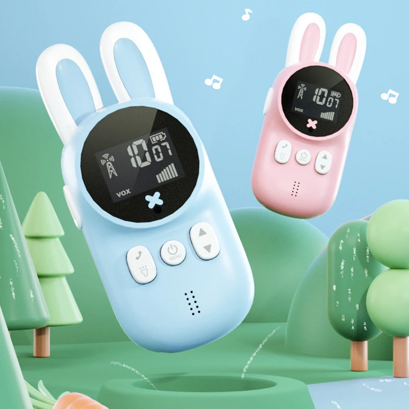 2 unids/set niños Walkie Talkie niños electrónicos espía Gadgets De mano transceptor de 3KM UHF Radio Interphone de juguetes para niños