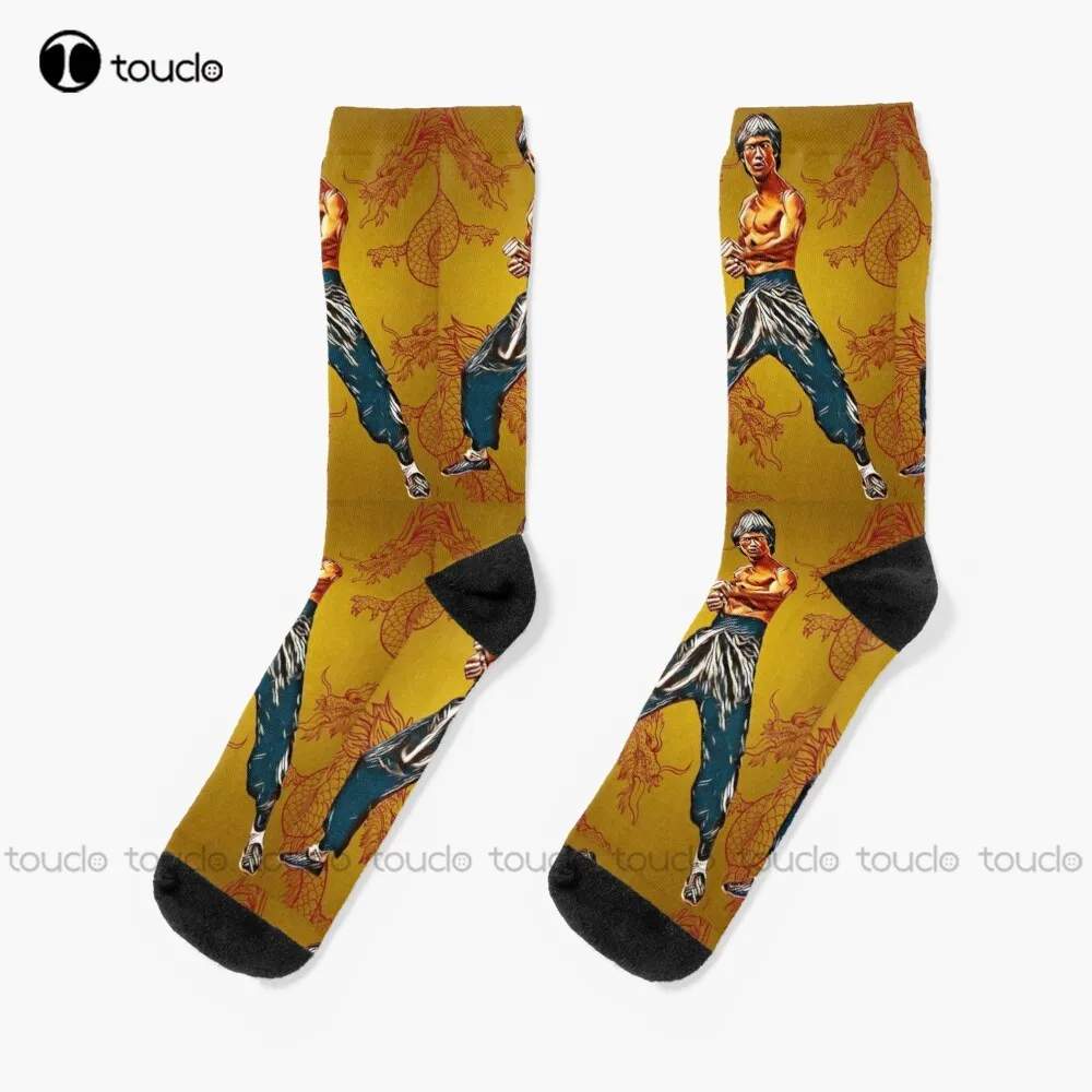 

Bruce Lee The Dragon Socks Slipper Socks Personalized Custom Unisex Adult Teen Youth Socks 360° Digital Print Christmas Gift