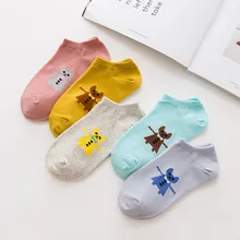 10 шт. = 5 пар; сезон осень-зима; Новинка; Японские Женские тапочки из хлопка с рисунком; хлопковые носки; женские носки