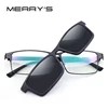 MERRYS DESIGN 2 In 1 Magnet Polarized Clip Glasses Frame Men Optical Myopia Clip Glasses For Men Eyeglasses Frame TR90 S2728 ► Photo 2/6