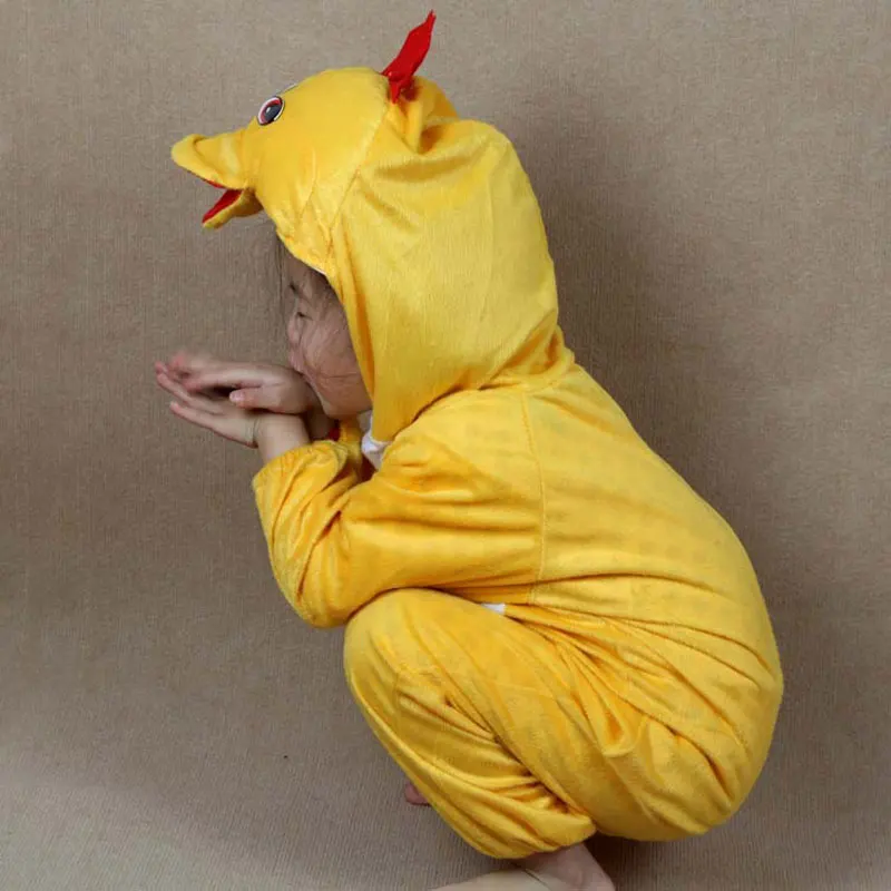 Umorden Baby Girls Boys Cartoon Animal Yellow Duck Costume Cosplay Clothes Children's Day Costumes Jumpsuit for Children Kids