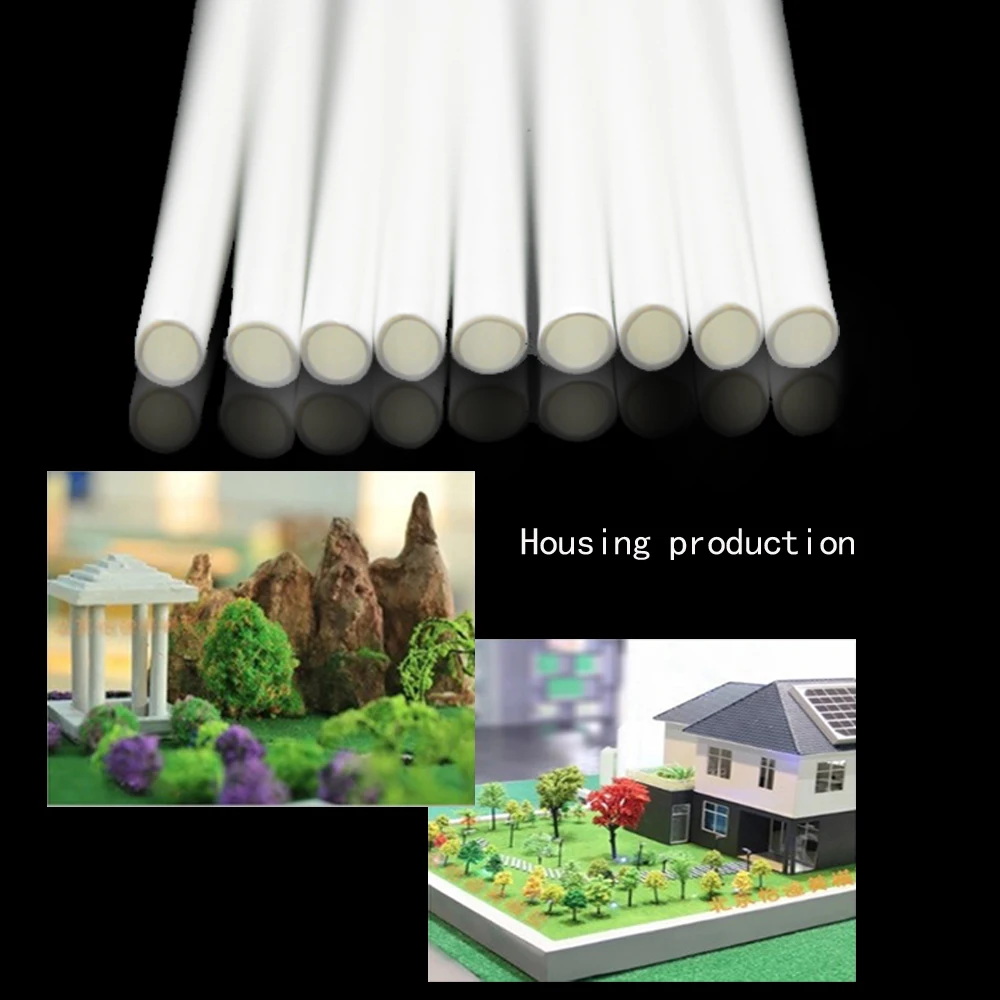 

Wholesale Diy handmade construction ABS Round pipe tube diameter 6mm length 50cm ABS circular plastic tube, model-making