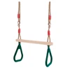 Children Wooden Trapeze Swing With Rings For Indoor Outdoor Fun 5