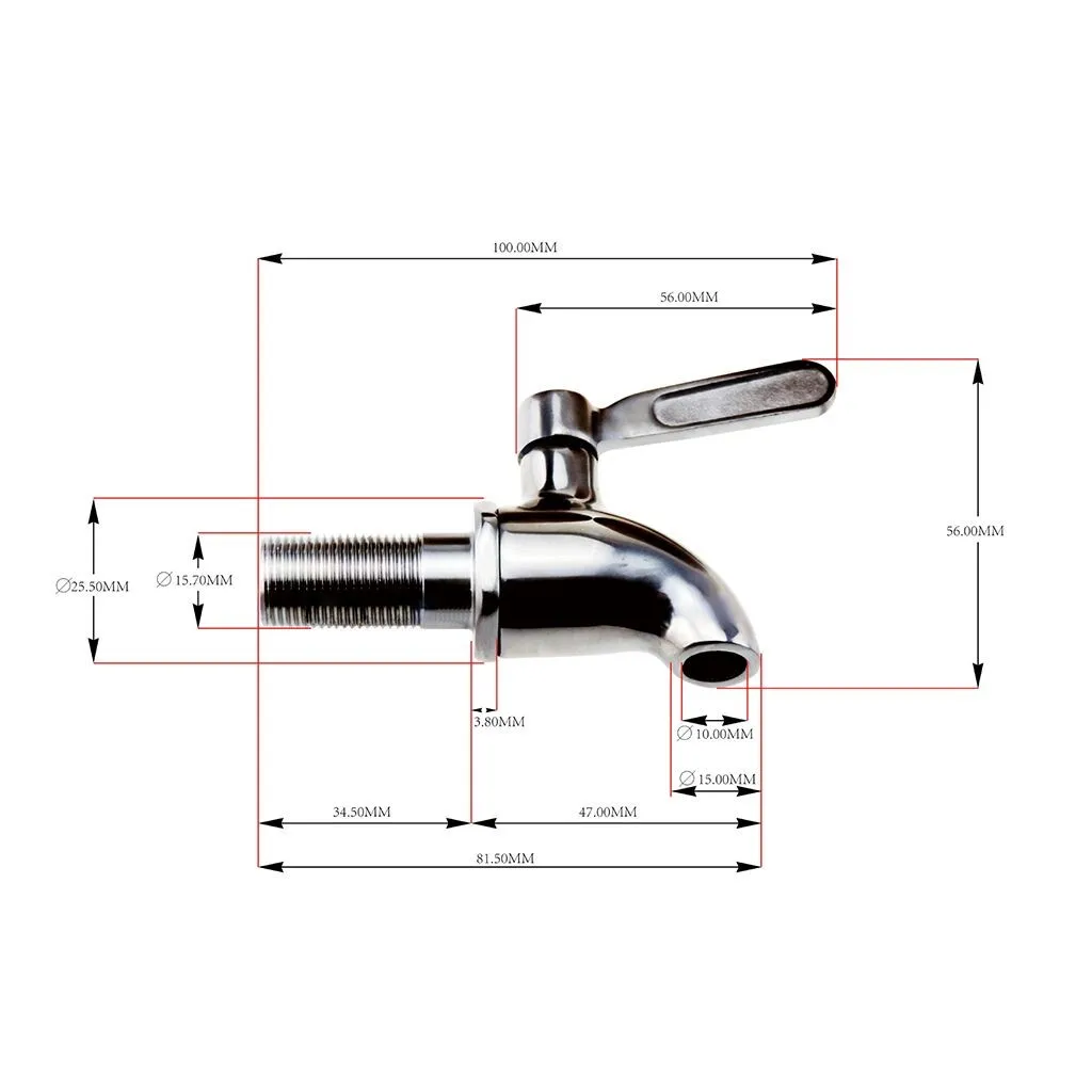 Stainless Steel Faucet Wine Beer Juice Trench Open Way Valve Home Brew Fermenter Wine Drink Fridge Kegs Dispenser Faucet