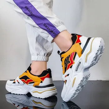 

2020 Popular Men's Mesh Dad Shoes Men's Casual Sneakers Platform Breathable Shoes Men's Trendy Shoes designer shoes men