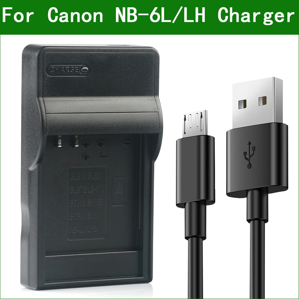 

LANFULANG NB-6L / NB-6LH NB 6L Slim Micro USB Battery Charger for Canon PowerShot SX520 SX530 SX540 SX600 SX610 SX700 SX710 HS