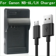 Usb-Battery-Charger Powershot LANFULANG Canon Nb-6l/nb-6lh Slim for Powershot/Sx520/Sx530/..