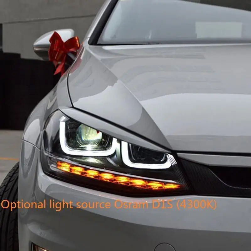 Cob Стайлинг Neblineros Para Авто дневные ходовые части Автомобильные светодиодные фары автомобильные фары в сборе 18 для Volkswagen Golf 7 - Цвет: MODEL T