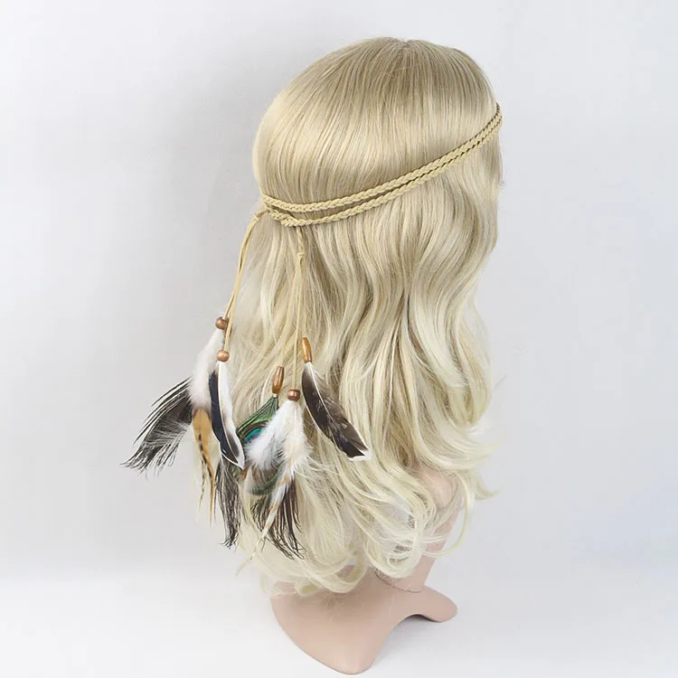 Indian Head Dress Feather Headpiece Showgirl Headdress Boho Hair Accessories