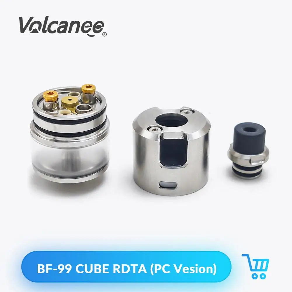 Volcanee Coppervape 316SS BF 99 Куб Стиль MTL RDTA 22 мм Диаметр 2 5 мл нижний воздушный поток