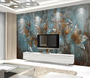 

CJSIR Custom Wallpaper Mural European Nostalgic Oil Painting Leaves Art Background Wall Decorative Painting 3d Wallpaper