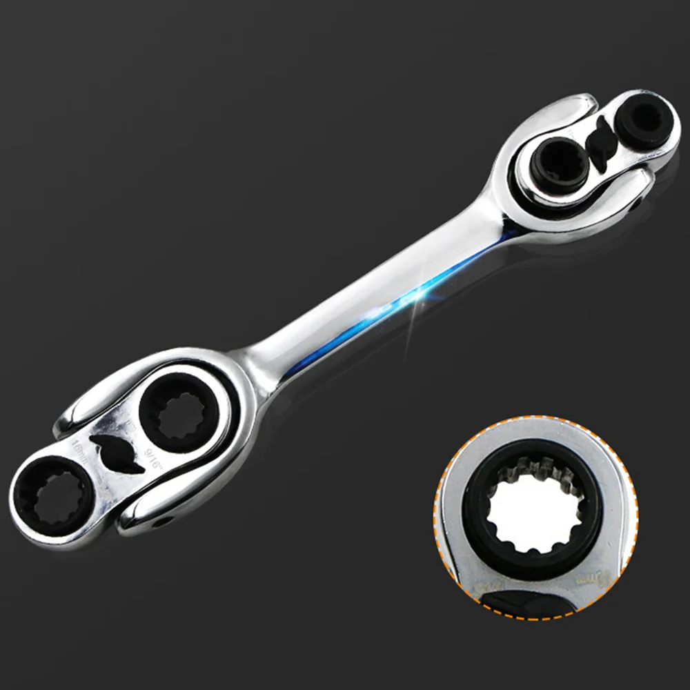 

34-in-1 Multi-function Ratchet Adjustable Wrench Double Head Positive And Negative Manual Multi-purpose Multi-standard Socket