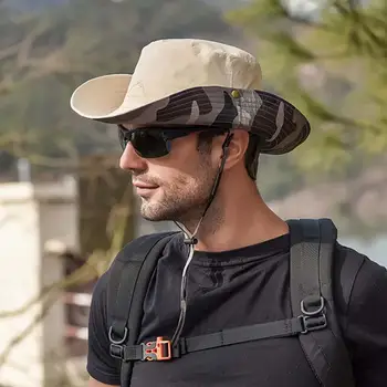 

Outdoor Sun Hat, Waterproof Fishing Hat Sun Protection Summer Boonie For Men And Women Foldable Bucket Hat For Fishing