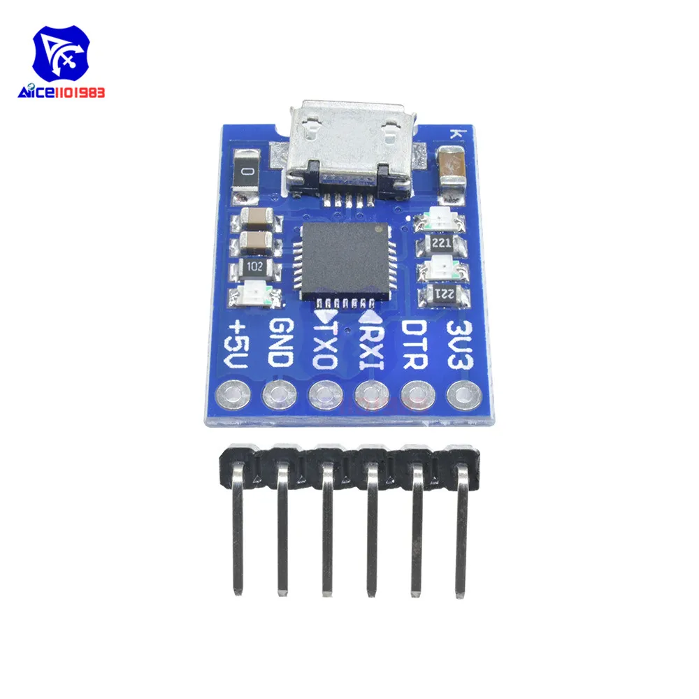 Модуль адаптера diymore Micro USB CP2102 2 0 в UART TTL 6 контактный последовательный