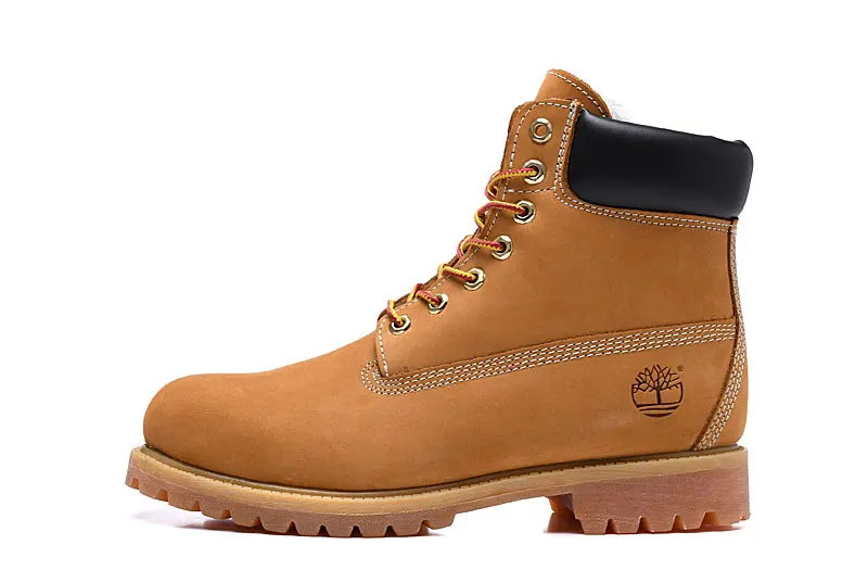 as photo TIMBERLAND/уличные Зимние ботильоны премиум-класса; Натуральная шерсть; Мужская и женская обувь из натуральной кожи; Цвет пшеничный, желтый; повседневная обувь; размеры 36-44 - Цвет: as photo