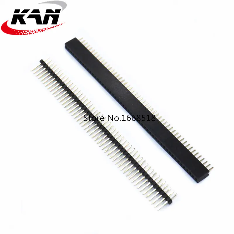 20 шт 10 пар 50 Pin 1x50 Однорядный мужской и женский 1,27 ломаемый контактный разъем PCB JST разъем полосы для Arduino черный