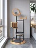 Solid wood cat climbing frame cat tree & large cat shelf villa cat grinding claw board supplies multifunctional toys 1