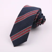 Галстуки для мужчин Повседневная мода хлопок узкий галстук полиэстер проволока 6 см узкий женский полосатый галстук мужские s Аксессуары