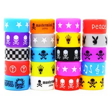 5 шт., силиконовый вейп-браслет с изображением человека-паука, халка, нескользящая резиновая лента диаметром 20-25 мм, механический комплект для атомайзера