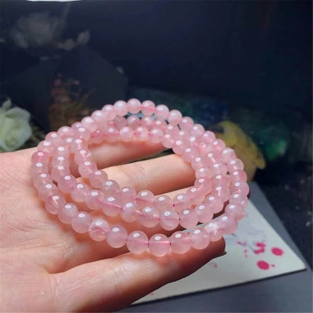 Natural 6mm Round Beads Bracelets Women Natural Crystal Bracelet