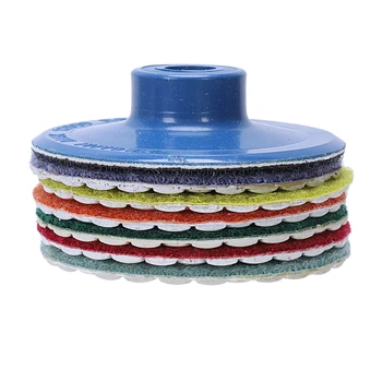 

6 Pieces+3 Inch Premium Qulity Diamond Round Flexible Dry Polishing Pad Grinding Disc For Marble Stone Glass Grinding
