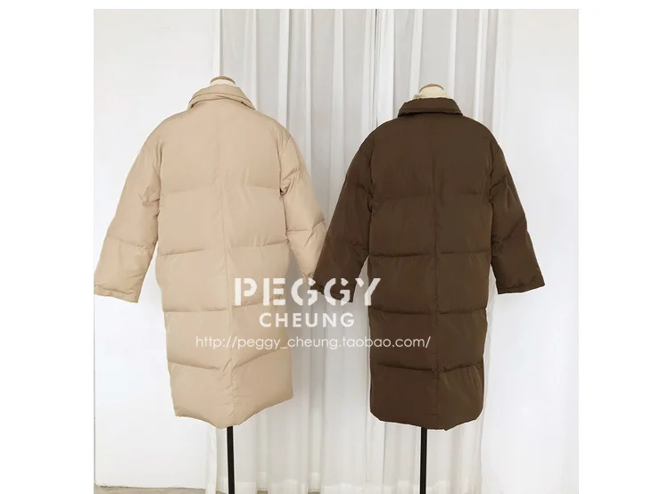 Double Breasted Mid-length Cotton-padded Clothes Loose-Fit Stand Collar Thick Casual Versatile Cotton Coat down Coat Women's Win
