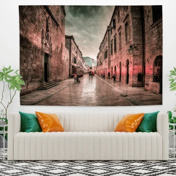 

Cassisy Tapestry Dubrovnik street view Wall Hanging Artwork Tapestries Carpet Decor Wall Cloth Beach Towel Home Decoration