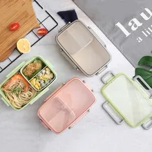 1000ml material saudável caixa de almoço à prova de vazamento partição bento caixas microondas recipiente de armazenamento de alimentos lancheira bpa livre