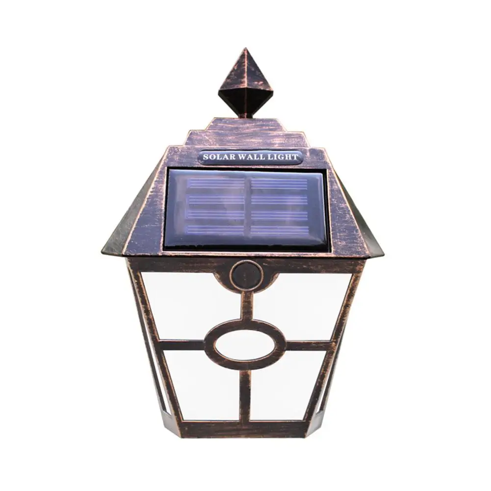 

2019 New Led Solar Garden Light Outdoor IP65Wall Lamp Retro Hexagonal Pane Light For Courtyard Garden Villa With NiMH Battery