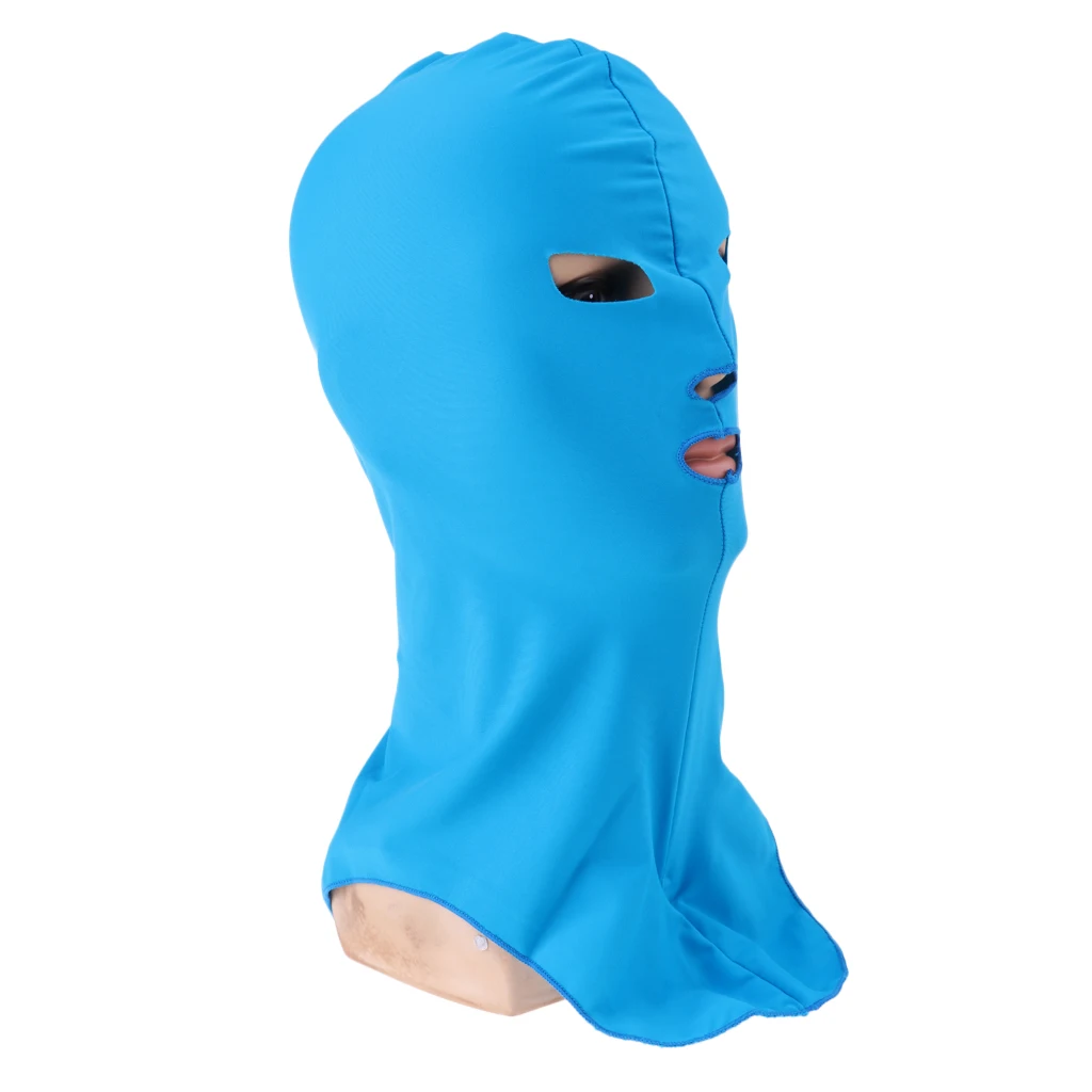 Swiming Diving Wetsuit Hood UV Sun Protection Full Face Mask Head Neck Cover Face Bikini Elastic Swim Cap