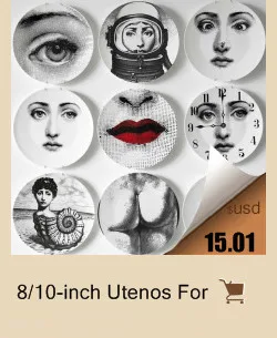 10 дюймов Utenos Fornasetti таблички для дома украшения Рождественские украшения для ужина пластина декоративная настенная посуда Китай настенные тарелки