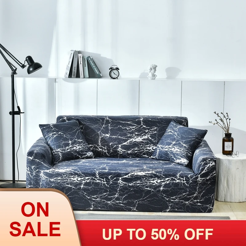

Marble pattern Slipcovers Sofa-Towel Full-Couch-Cover Elastic Sectional Two/three/Four-seater All-Inclusive