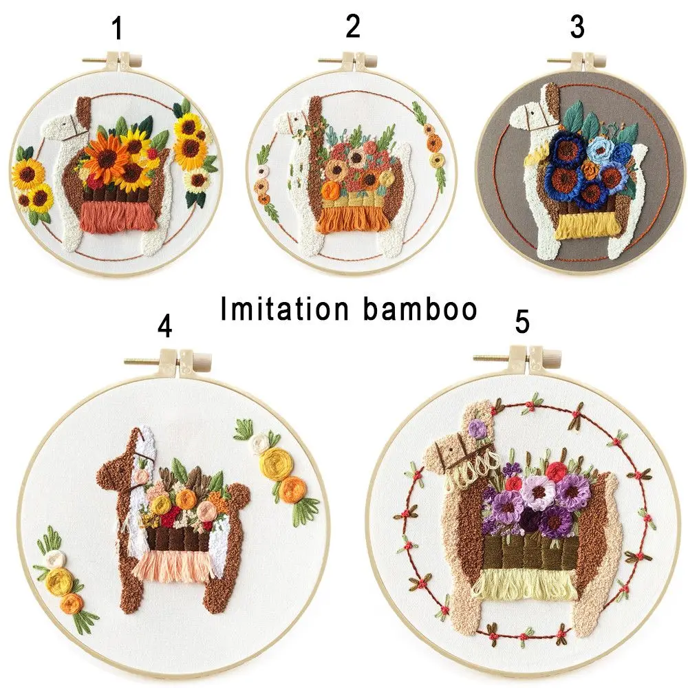 J 20x20cm Kit De Démarrage Pour La Broderie De Fleurs Kit De Point De Croix Pour Débutant