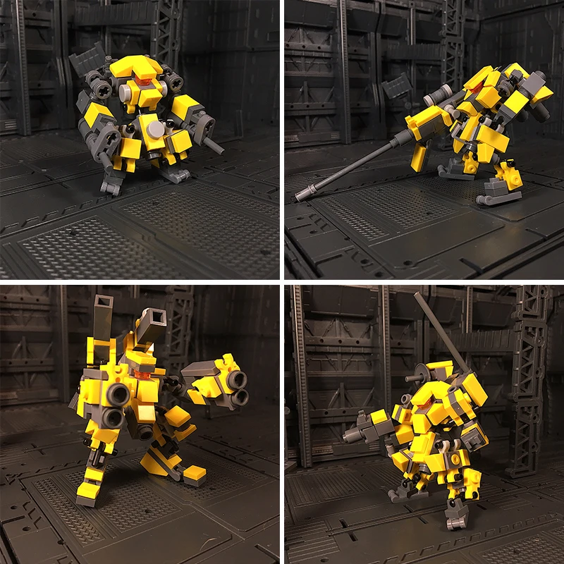 Робот Mecha гранулированные строительные блоки детские игрушки для детей Фигурки 7