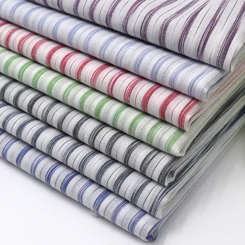 

145cmx100cm Pure Cotton Fabric Clothing Blue Black White Stripes Lining Shirts Clothes Casual Pants Children T-shirts Fabric