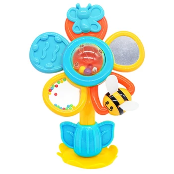 

Baby Flower Rotating Clappers Ferris Wheel Suction Cup with Colorful Beads Intelligent Toy Educational Toys Random Color