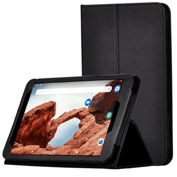 

for VANKYO MatrixPad S8 PU Leather Case 8 Inch Tablet Anti-Drop Lychee Pattern Flip Leather Case Tablet Stand