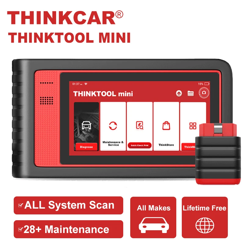 THINKCAR Thinktool Mini OBD2 автомобильный сканер все системы DPF IMMO 28 сброс OBD 2 считыватель