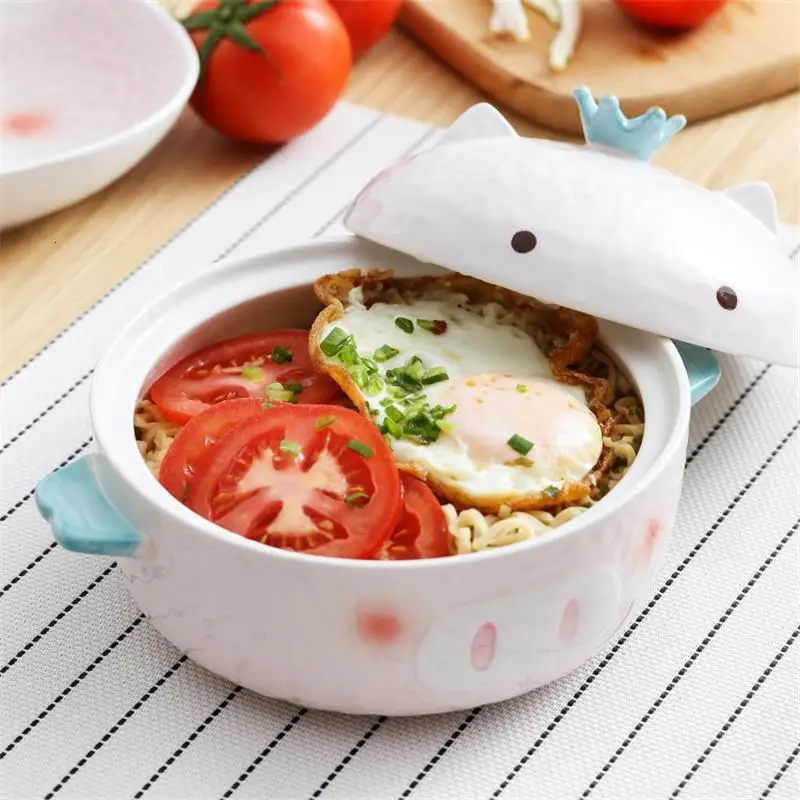 Фарфоровая тарелка Ramen лапша Keuken аксессуары сервировочные столовые приборы пищевой контейнер кухонный обеденный бар керамический суп керамическая чаша