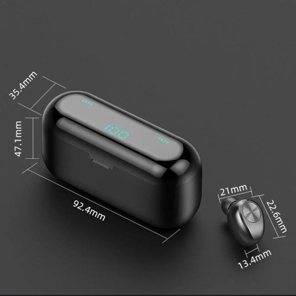 NEW F9 TWS Wireless Bluetooth 5.0 Earphone With 2000mAh Power Bank Charging Case Super Bass Stereo Earbuds Handsfree Earphones
