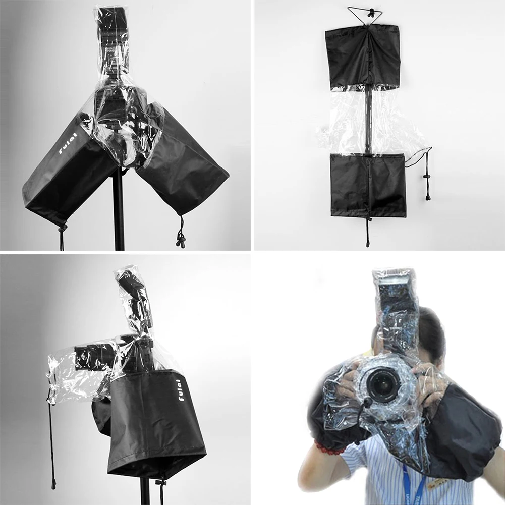 Защитное устройство для объектива Камера Универсальный дождевик для Canon/Водонепроницаемый прозрачная Пылезащитная SLR шнурок защитные устройства для рук