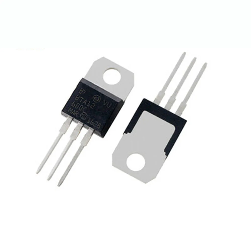 

10pcs BTA12-600C TO220 BTA12-600 TO-220 12-600C BTA12 Triacs 12 Amp 600 Volt