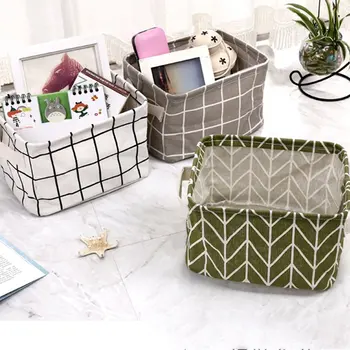 

DIY Desktop Storage Basket Sundries Underwear Toy Storage Box Cosmetic Book Organizer Stationery Container Laundry Basket