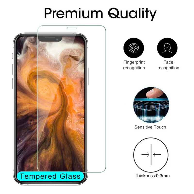 Tempered Glass for iPhone 11 11 Pro Max Screen Protector on the for iPhone 7 8 6 6S Plus X XS XR 5 5S SE 4 4S Protective Glass