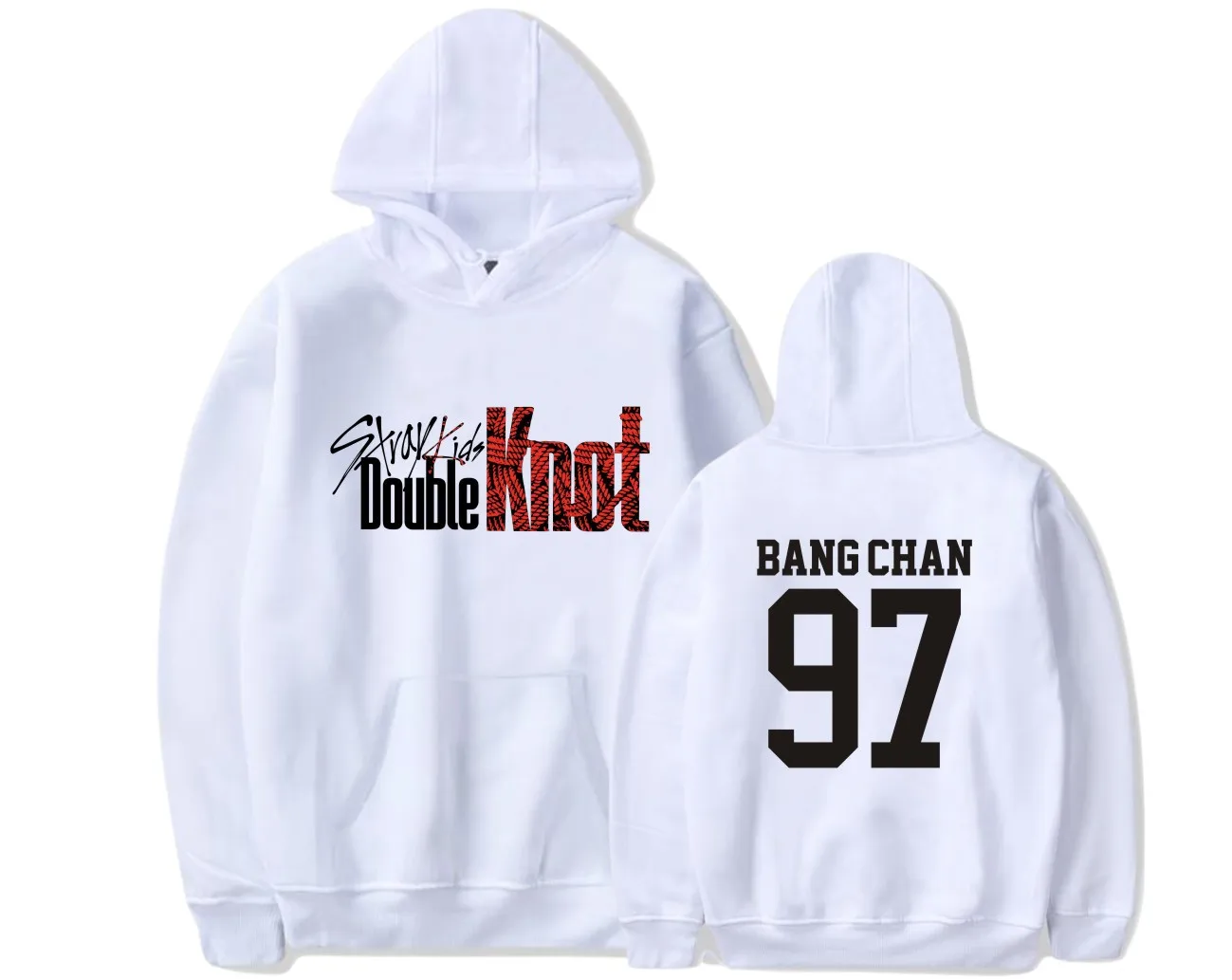 Новые модные теплые толстовки с капюшоном в стиле kpop, с двойным узлом, с одноименным именем толстовки с длинными рукавами одежда для мужчин и женщин - Цвет: BANGCHAN 97-5