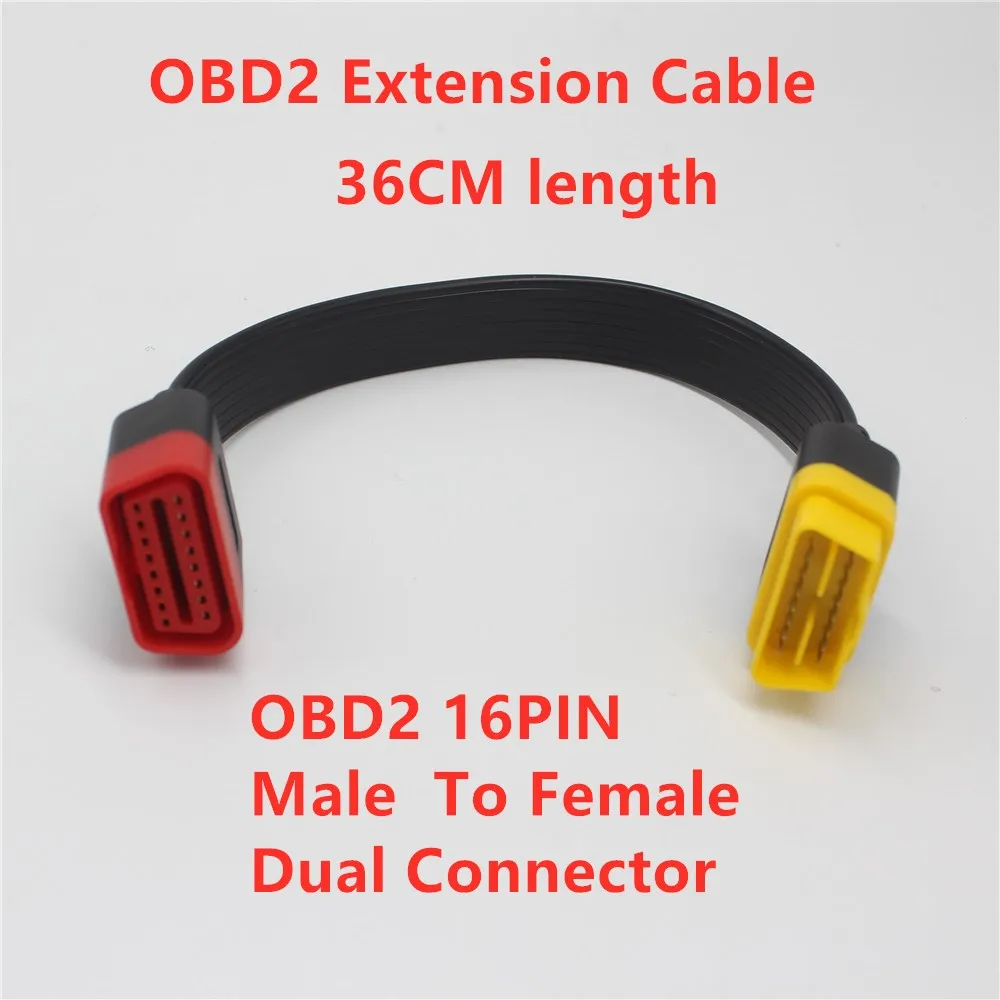 Obdii Extension Cable 16 Pin Male To Female 36Cm/60Cm For Thinkdiag Easydiag Bd2 Connector 16Pin Diagnostic Elm327 Obd2 Cable