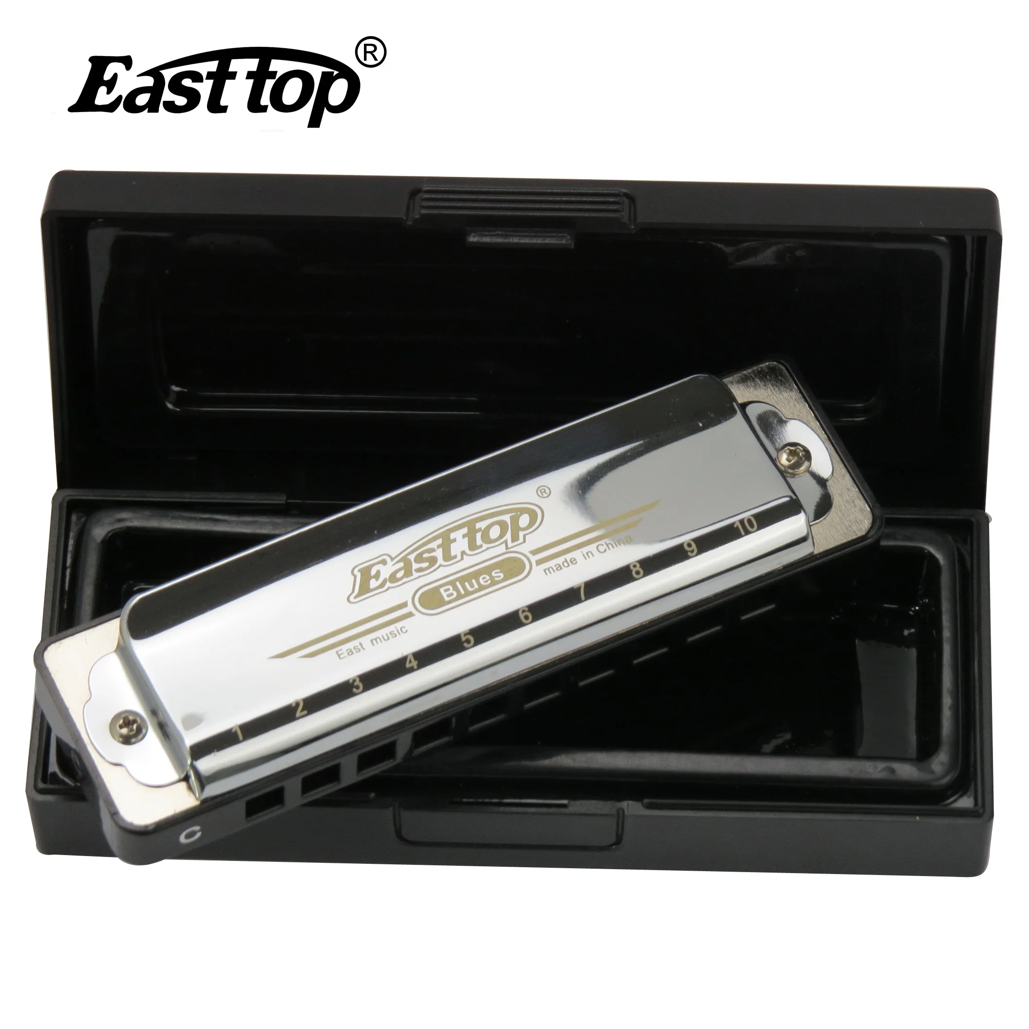 

EASTTOP T004 10 hole advanced metal professional blues harmonica