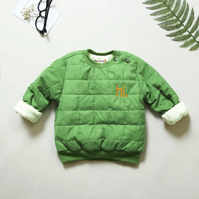 

2019 New Style Autumn & Winter Korean-style Casual Children Thick plus Velvet Hoodie Men And Women Baby Hoodie