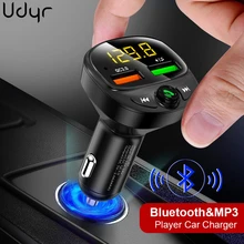 Udyr fm-передатчик модулятор Bluetooth Handsfree автомобильный комплект аудио mp3-плеер и 3.4A QC3.0 Быстрый двойной USB автомобильный адаптер зарядного устройства для телефона